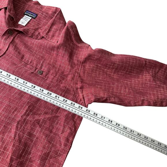 Vintage Patagonia Shirt Men’s Large Red 100% Hemp Pocket Button-Up 2006 Y2K - Picture 8 of 11